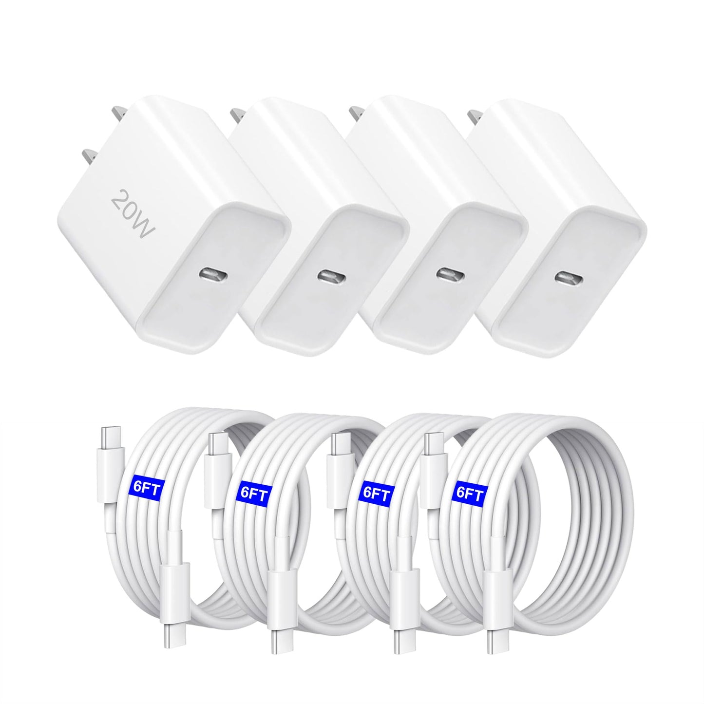 USB C Charger Block?Fast Charging Wall Charger USB C Power Adapter?Type C Brick Cube with 6FT Cable for iPhone 17/17 Plus/17 Pro Max/16/16 Plus/16