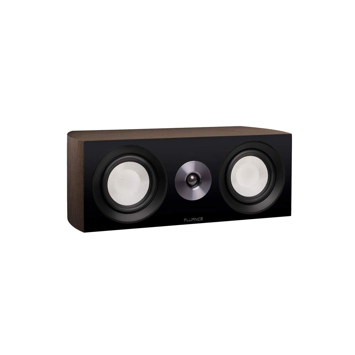 Fluance Reference High Performance 2-Way Center Channel Speaker for Enhanced Dialogue and Vocals in Home Theater Surround Sound Systems - Walnut