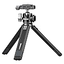 Portable Desktop Mini Tripod PICTRON MT-24 Compact Camera Tripod Aluminum Alloy with 360° Ball Head,1/4 inches Quick Release Plate for DSLR Camera