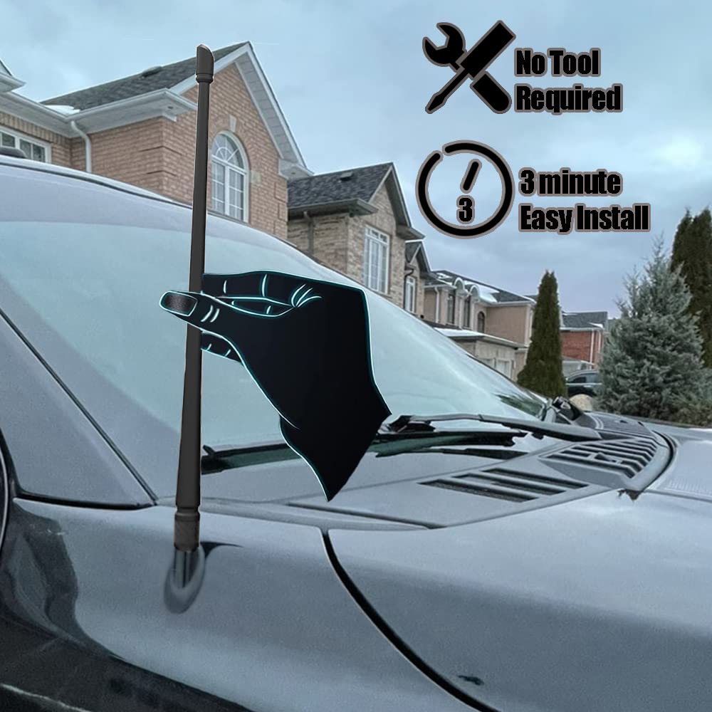 MAXHAWK 7 inches Antenna Compatible with Chevy Silverado & GMC Sierra/Denali | Flexible Rubber Antenna Replacement | Internal Copper Coil