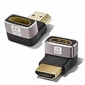 Cyberguys! 2Pack HDMI 90 Degree Adapter, 90 & 270 Right Angle HDMI Coupler, 8K@60Hz, 4K@120Hz, 3D Support, HDMI 2.1 Compatible, 24K Gold Plated