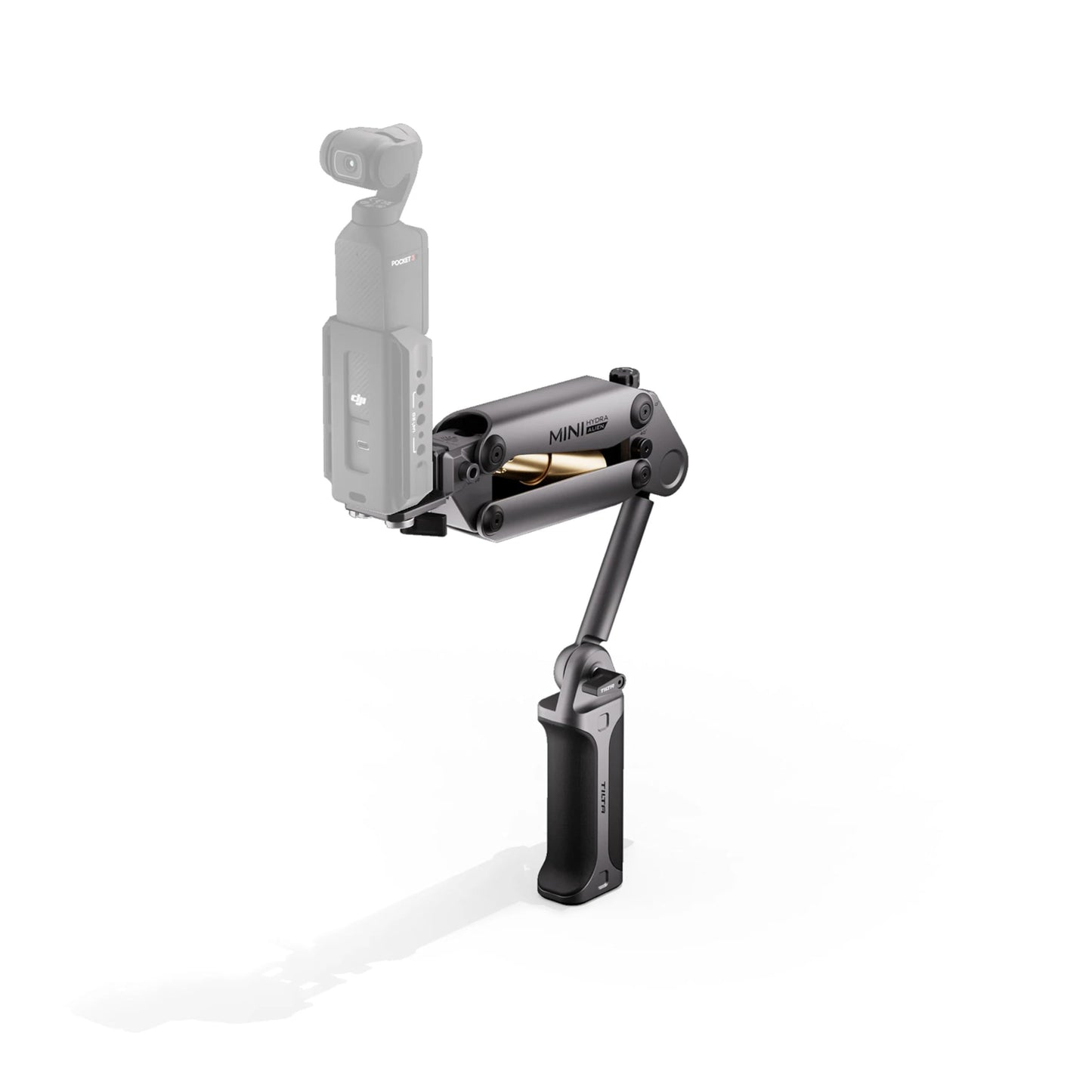Tilta Hydra Alien Mini Handheld Kit - Titanium Gray | Compatible with DJI Pocket 3, and other action cams/smartphones | Hydraulic Damping | Adjustable