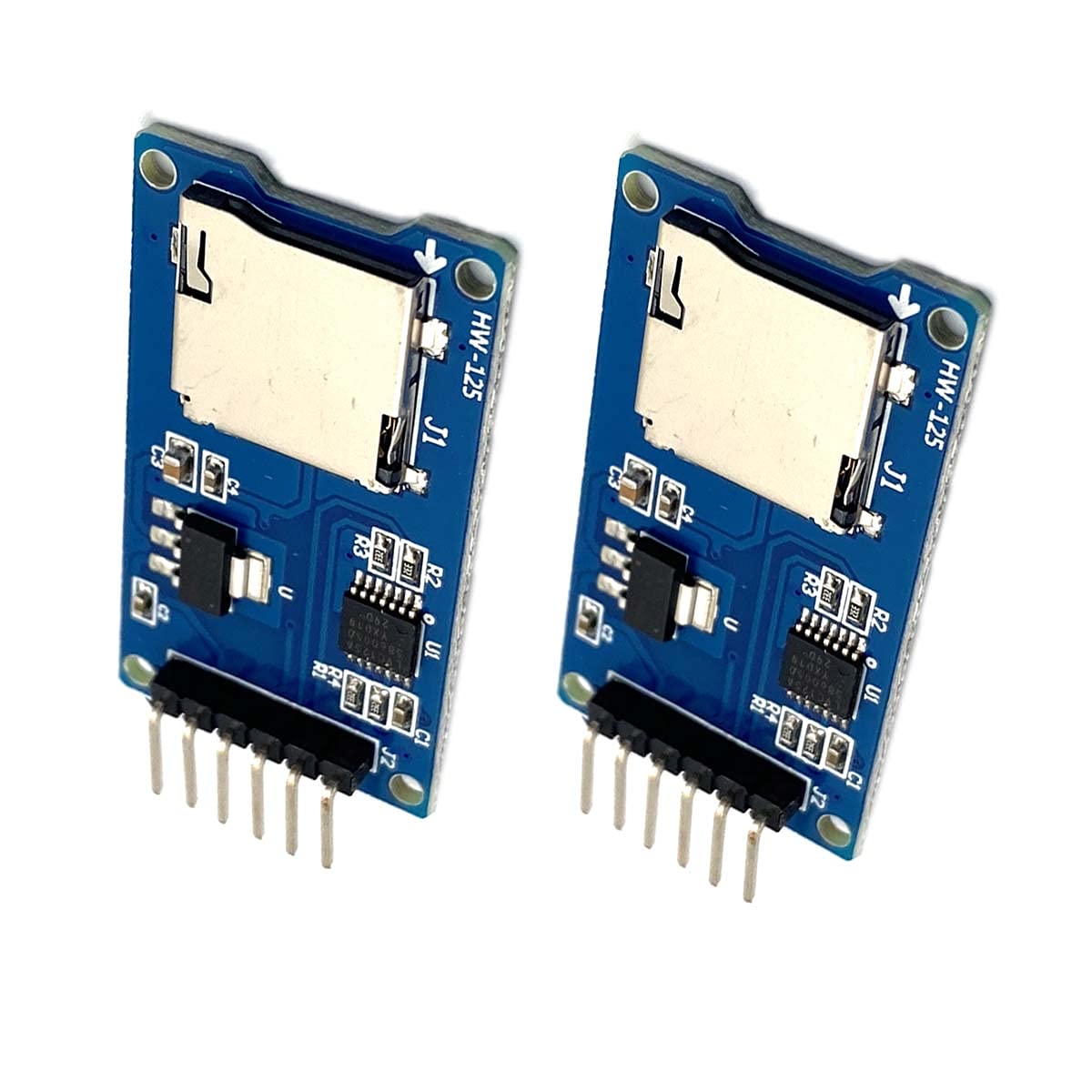 Kiro&Seeu 2pcs Micro SD Card Module Storage Board 6-pin TF Card Memory Adapter Reader Module SPI Interface Compatible with Ar-duino Raspberry Pi