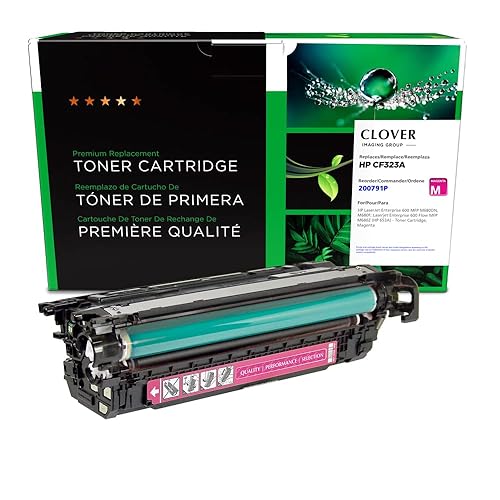 Clover Remanufactured Toner Cartridge Replacement for HP CF323A (HP 653A) | Magenta