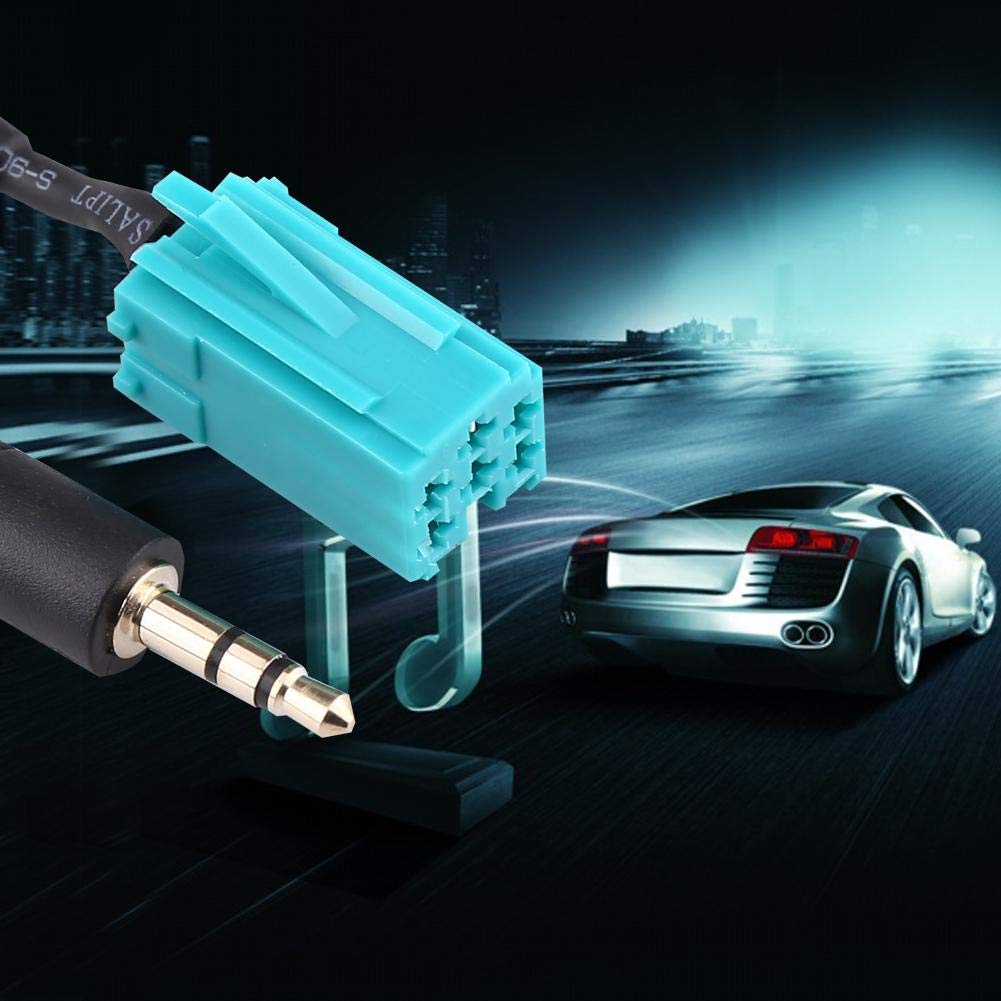 Keenso 6 Pin to 3.5mm Car Radio Auxiliary Aux Cable AUX Adapter for Renault Espace Kangoo Laguna Megane Scenic Trafic Twingo Modus Master