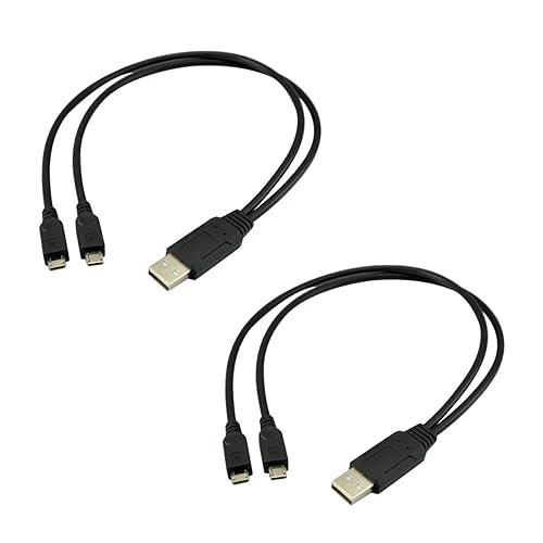 UCEC Dual Micro USB Charging Cable USB to Micro USB Splitter Adapter Android Charger Cord Data Transfer fit for Samsung Galaxy S7 Edge S6 S5 Note PS4