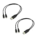 UCEC Dual Micro USB Charging Cable USB to Micro USB Splitter Adapter Android Charger Cord Data Transfer fit for Samsung Galaxy S7 Edge S6 S5 Note PS4