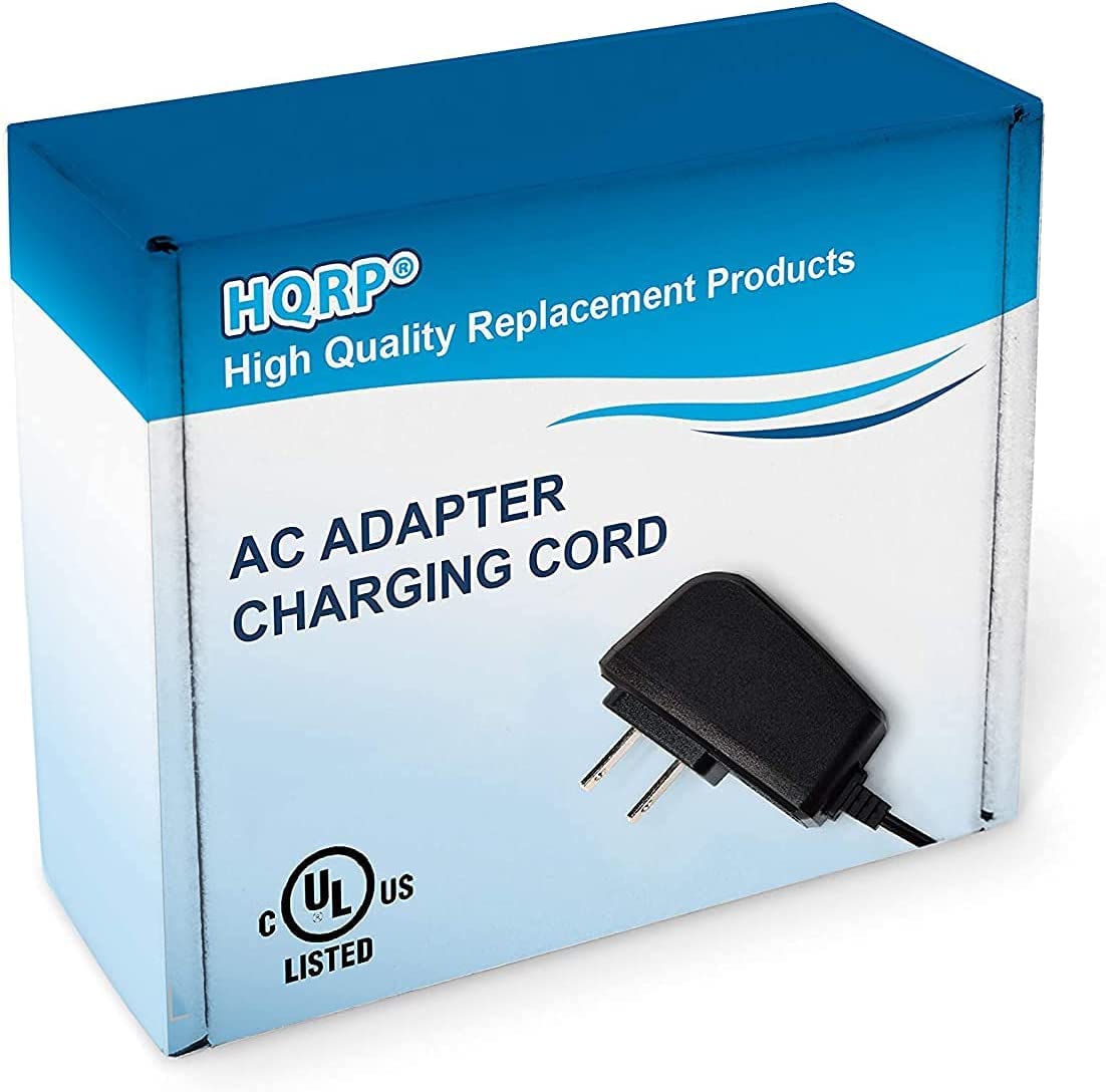 HQRP AC Adapter Compatible with Sanyo Xacti VPC-HD1000 / VPC-HD1000EBK / VPC-HD1000EX / VPC-HD1000GX / VPC-HD1010 Power Supply Cord Plus Euro Plug…
