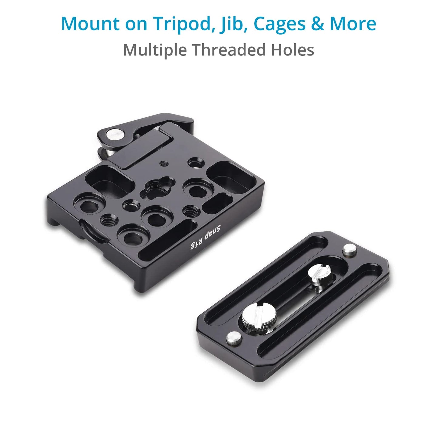 PROAIM SnapRig Quick Release Plate with Base & Plate Set. Mount on Tripod, Jib, Cages with Multiple Threaded Holes. for DSLR Cameras & Rigs. (QR207)