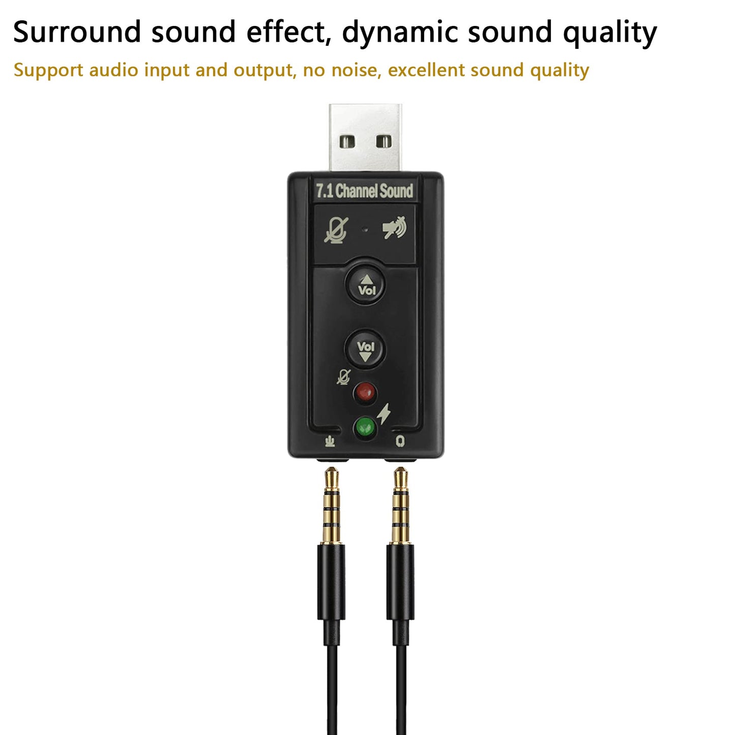 DSYJ 7.1 Channel USB External Sound Card Audio Adapter