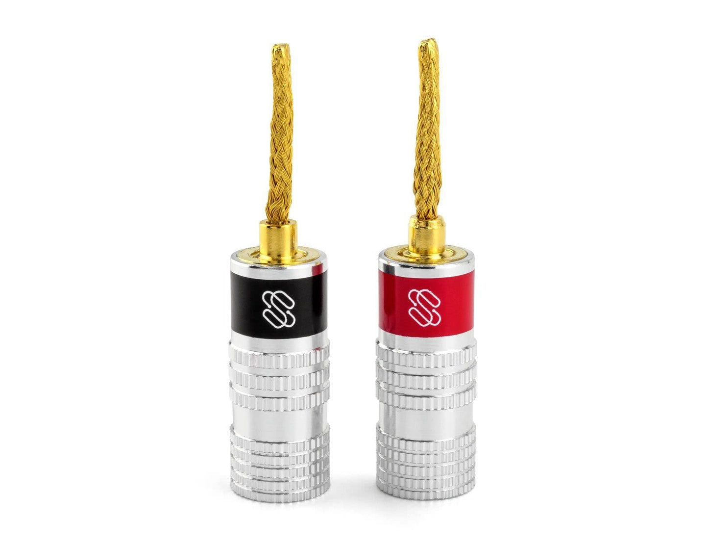 Sewell Silverback Flex Pin Connectors for Speaker Wire, for Spring-Loaded inputs, 6 Pairs - 2025 Update