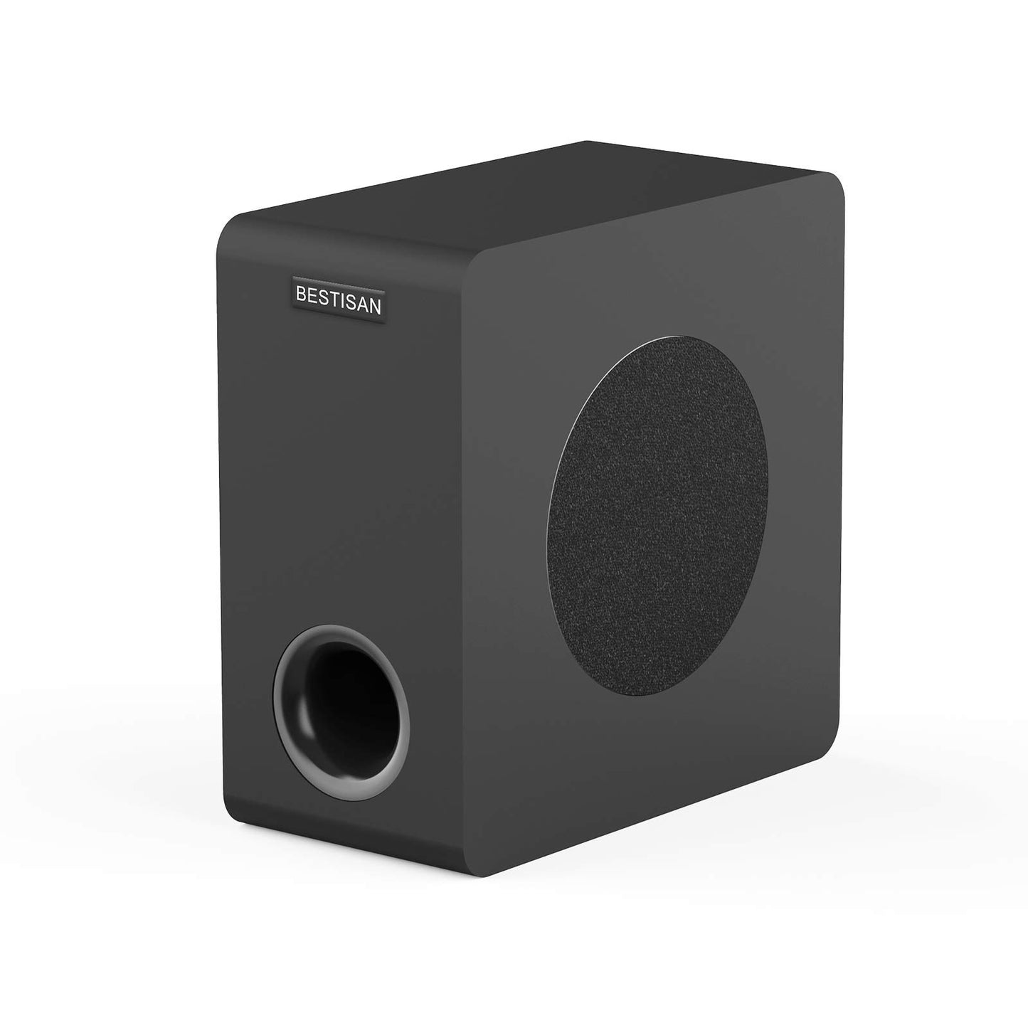 BESTISAN Powered Subwoofer, 6.5'' Side Firing Home Audio Sub, Deep Bass Response Subwoofers, Easy Setup with Home Theater Systems, TV, Speakers, RCA