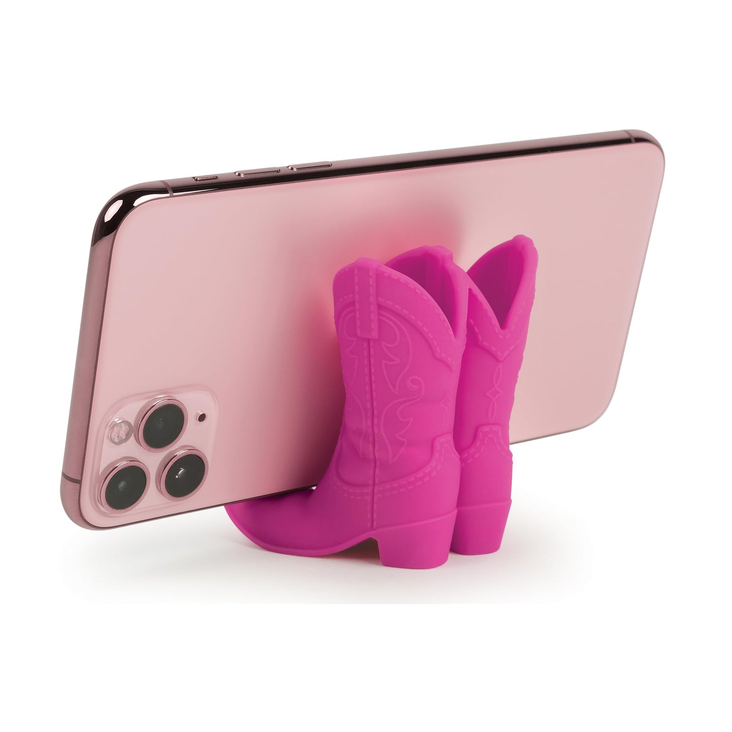 Genuine Fred Giddy UP Phone Stand, Pink, Cowboy Boot Tech Accessory, Fits Most Mobile Smartphones, Grippy Silicone, Fun Cowboy Boot Details