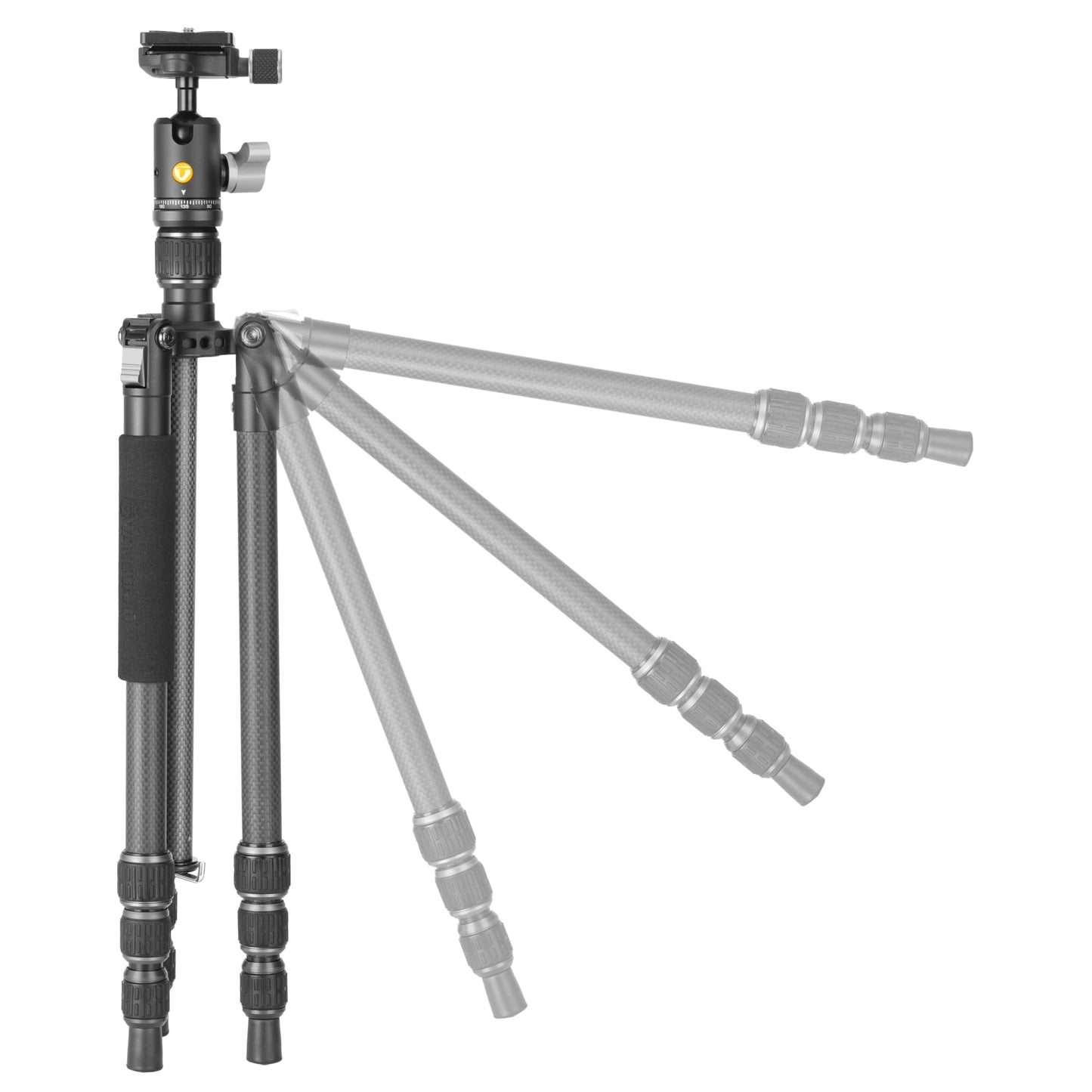 Vanguard Vesta GO 204CB Ultra Lightweight and Packable Carbon Fiber Travel Tripod with VEO BH-45 Ball Head