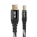 SKW Audiophiles USB 2.0 DAC Audio Cable USB Type A to USB Type B Printer Cable for Computer to DAC, Sound Card, or Headphone Amplifier 3.2ft(1m)