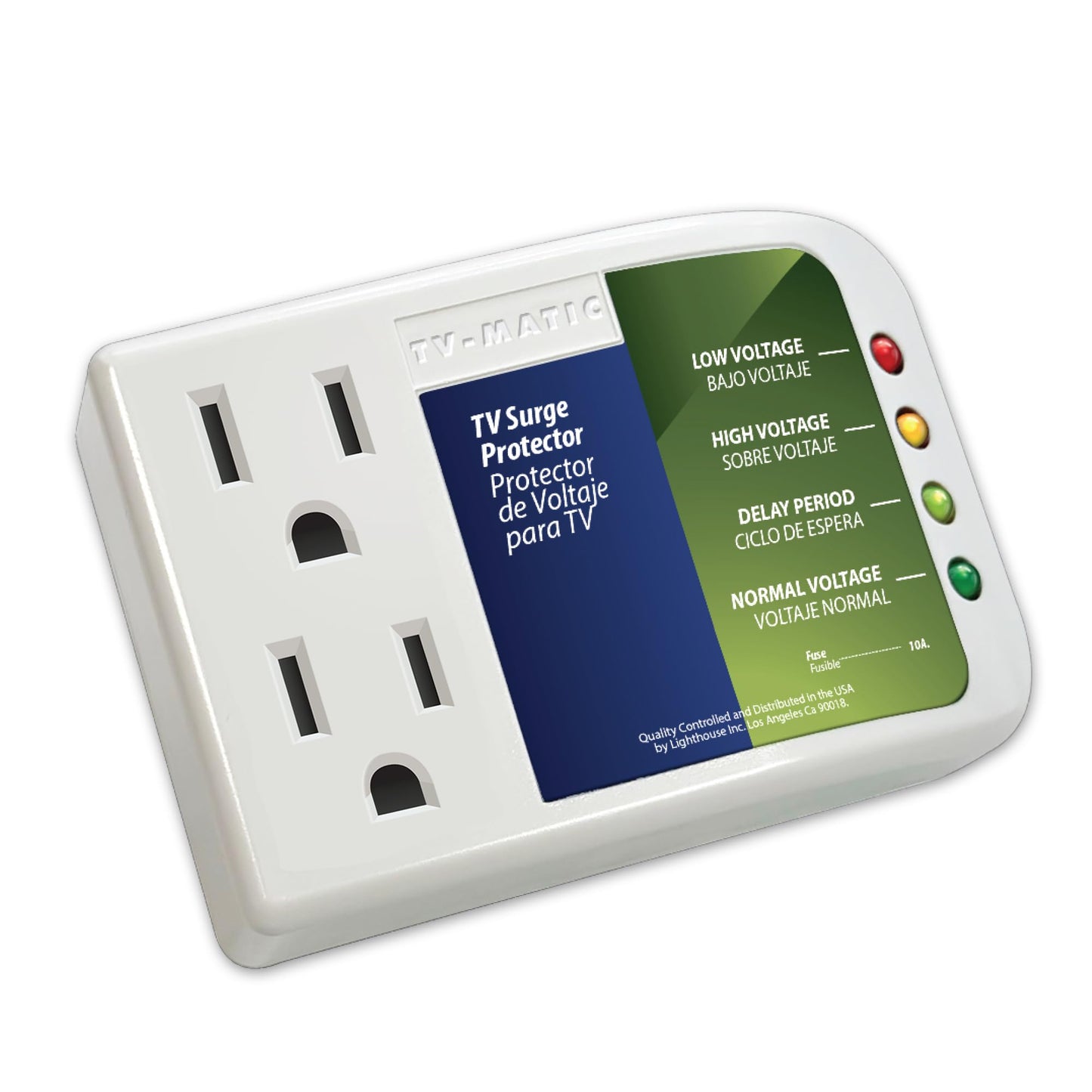 Electronic Voltage & Surge Protector for Smart TV, Game Consoles and Entertainment Center, Protects Against High and Low Voltage, Brownout, Spikes