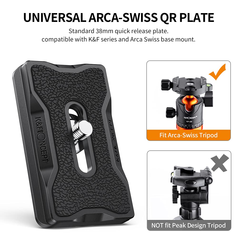 K&F Concept K-28 Camera Tripod Quick Release Mounting Plate 2 Pack