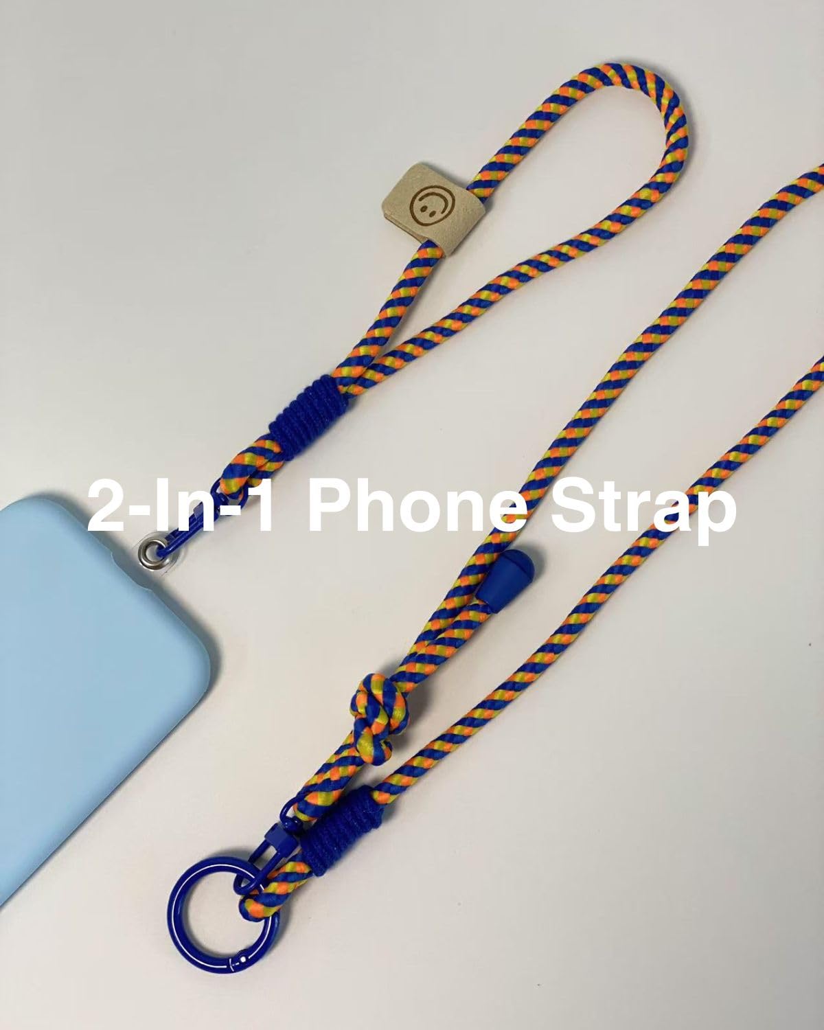 Aecrlos 2-in-1 Cell Phone Lanyards, Blueyellow