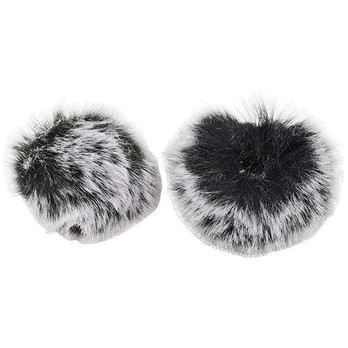 BNKENX 2Pack Professional Outdoor Furry Windscreen Muff Wind Lavalier Microphone Wind Screen Furry Muffs Windscreen Muff Windproof Lavalier Microphone