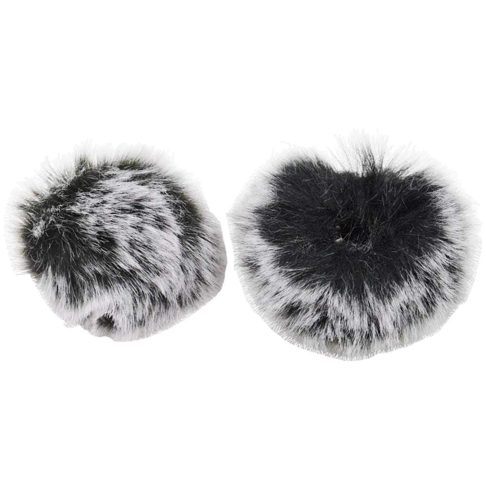 BNKENX 2Pack Professional Outdoor Furry Windscreen Muff Wind Lavalier Microphone Wind Screen Furry Muffs Windscreen Muff Windproof Lavalier Microphone