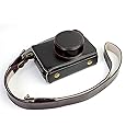 X100 Case, BolinUS Handmade PU Leather Fullbody Camera Case Bag Cover for Fujifilm Fuji X100 X100S X100T Bottom Opening Version + Neck Strap -Black