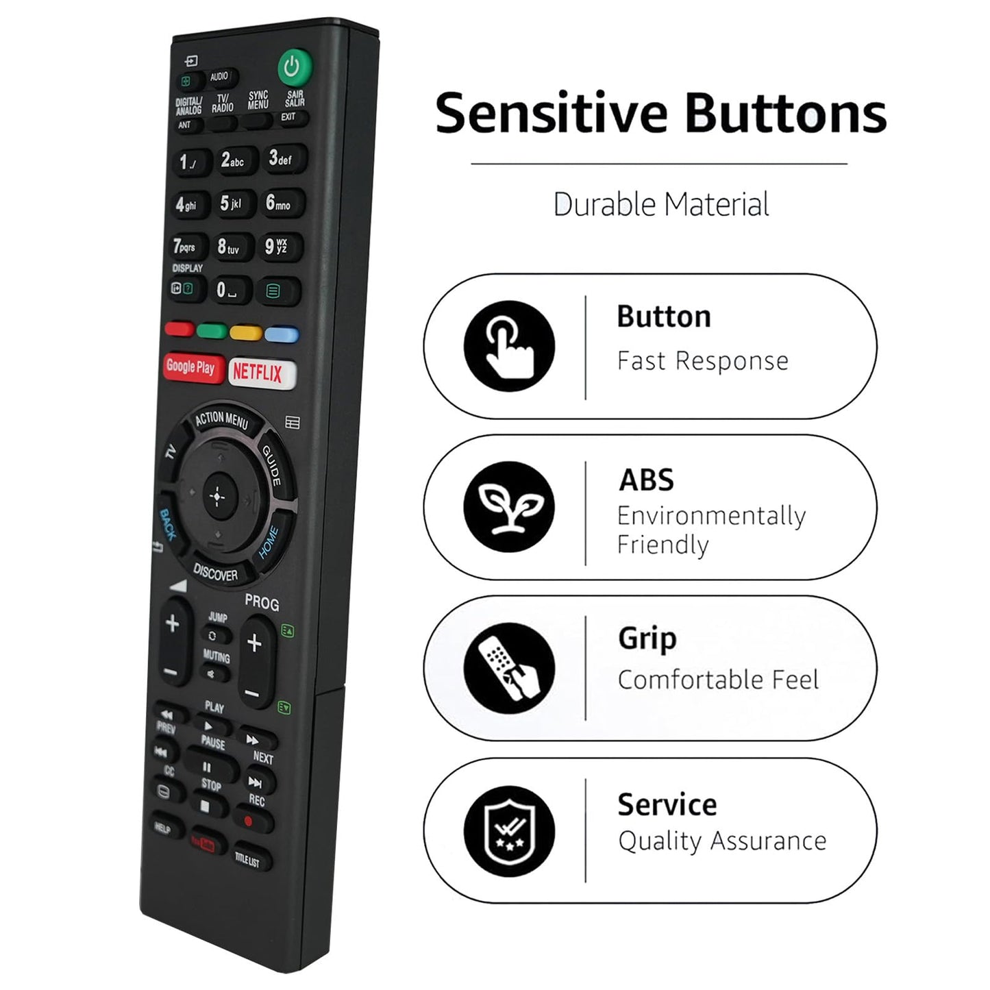 Replacement Remote Control fit for Sony Bravia TV X900F A8F A8G Series X830F X800G X750F X850F Z9F A9F OLED Series Television XBR65X900F XBR75X900F