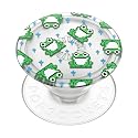 PopSockets Adhesive Phone Grip, Holder, Phone Stand, Plant-based - Translucent 8 Bit Frogs