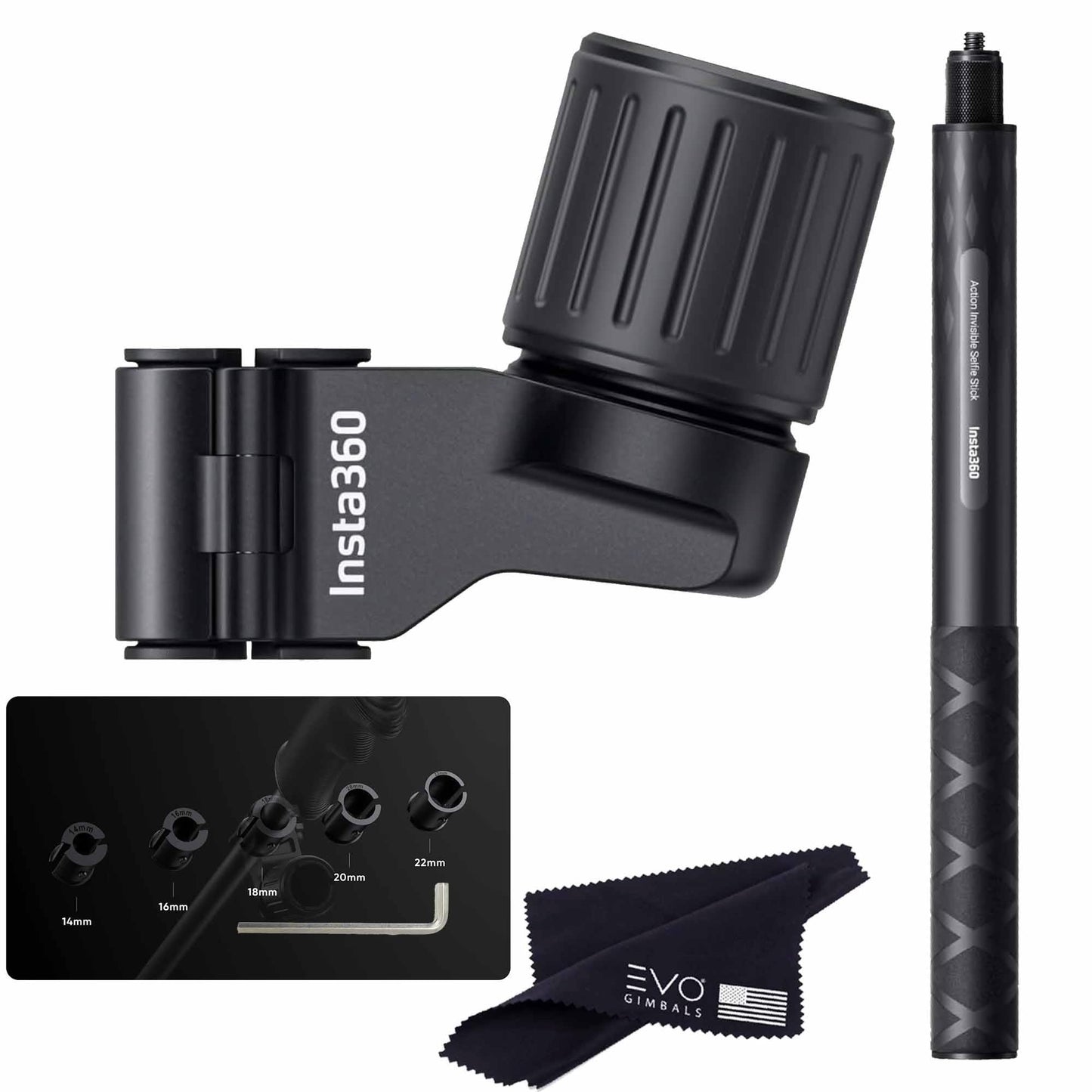 Insta360 Ski Pole Mount for Action Cameras, compatiable with Insta360 X5/X4 Air/X4/X3/ ACE/ACE PRO2/X2, GoPro Hero13/12/11/MAX2, DJI OSMO 360 Action