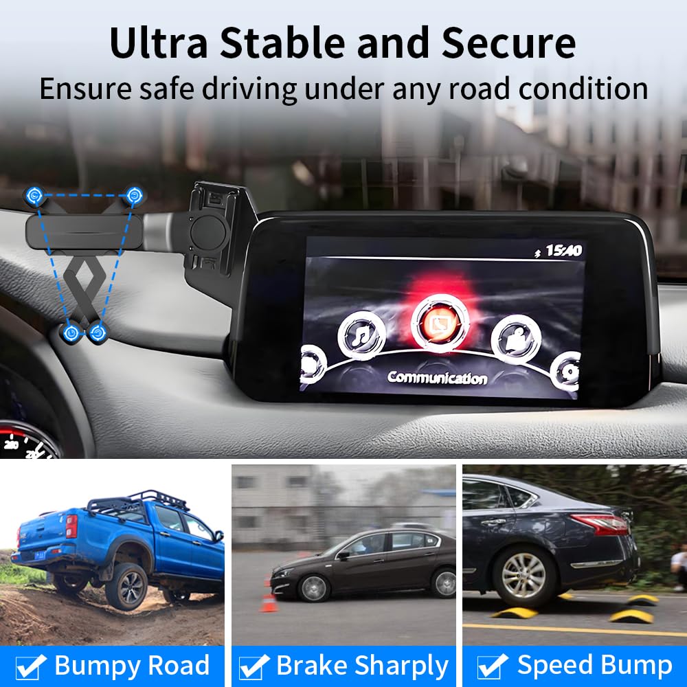 LUNQIN Car Phone Holder Mount for Mazda CX-5 2017 2018 2019 2020?7-inch Screen? Auto Accessories Navigation Screen Bracket Interior Decoration Mobile