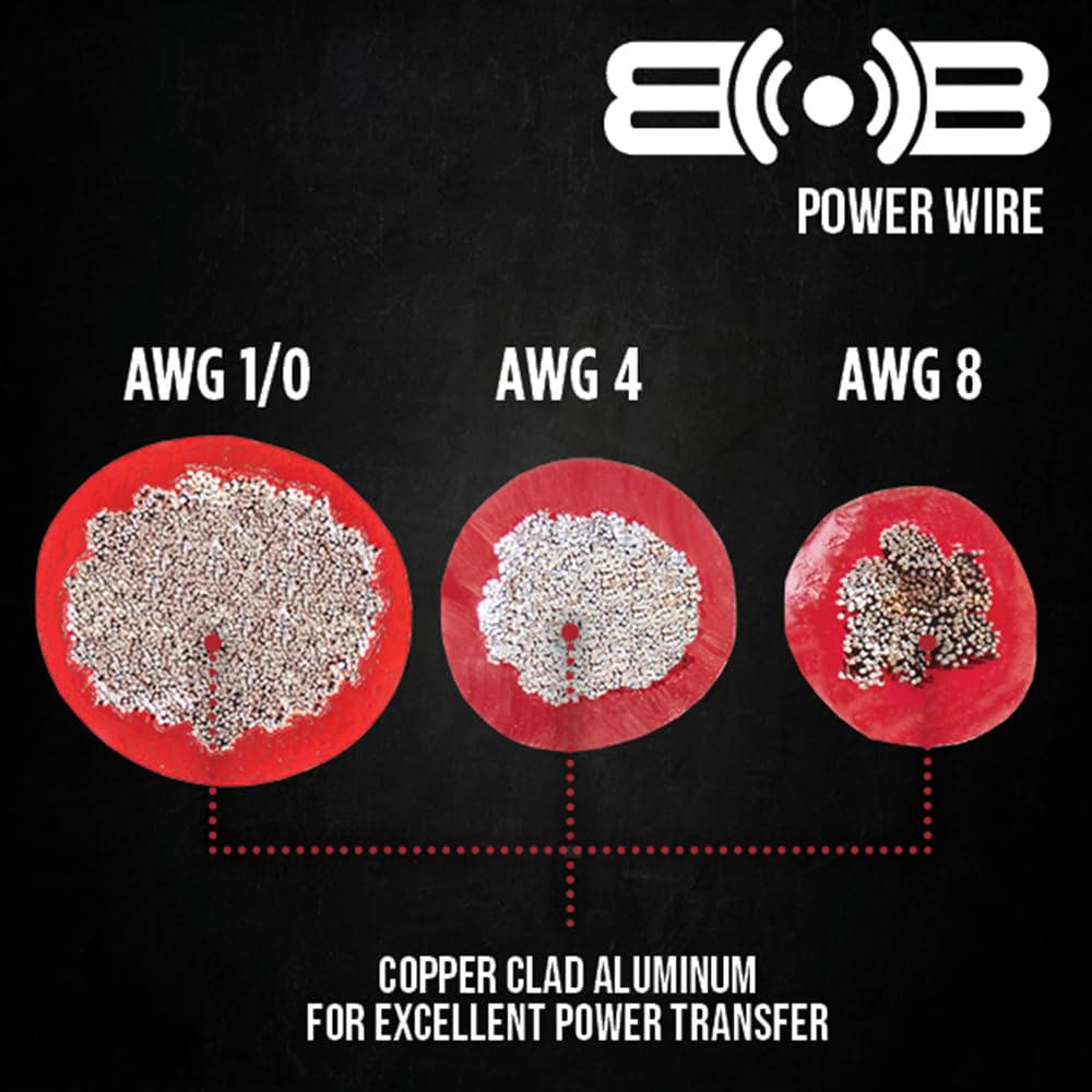 Belva True 4 Gauge AWG Premium CCA Complete Amplifier Wiring Kit