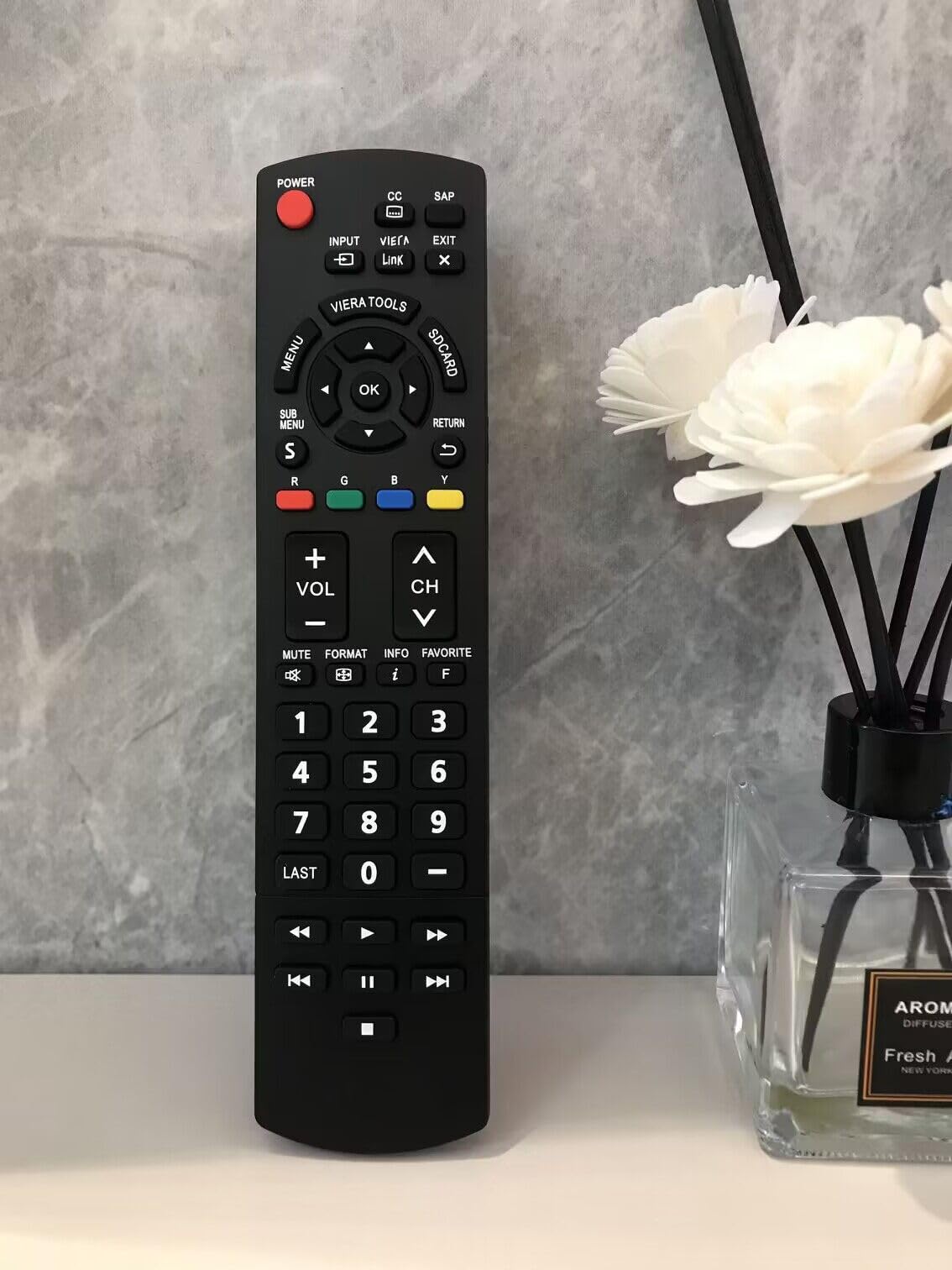 Universal Replacement Remote Control for Panasonic TC-42LD24 TH-42PX60U TC-L37X2 TC-L42E3 TC-P60S30 N2QAYB000485 N2QAYB000570 Plasma Smart TV