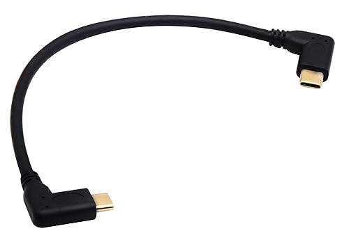 zdyCGTime Type c 3.1 Extension Cable 90 Degree USB 3.1 Type C Male to Male Gen 2 (10Gbps) Connector Extension Cable, Supports Charging, Data, Audio