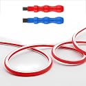 JARBIH Separated Neon Flexible LED Light Strip Cover, 16.4ft 8mm Wear Free DIY Bendable Silicone Diffuser Cover with 2 Pcs Neon Light Cutter, RGB