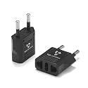 United States to Mongolia Travel Power Adapter to Connect North American Electrical Plugs to Mongolian Outlets for Cell Phones, Tablets, eReaders