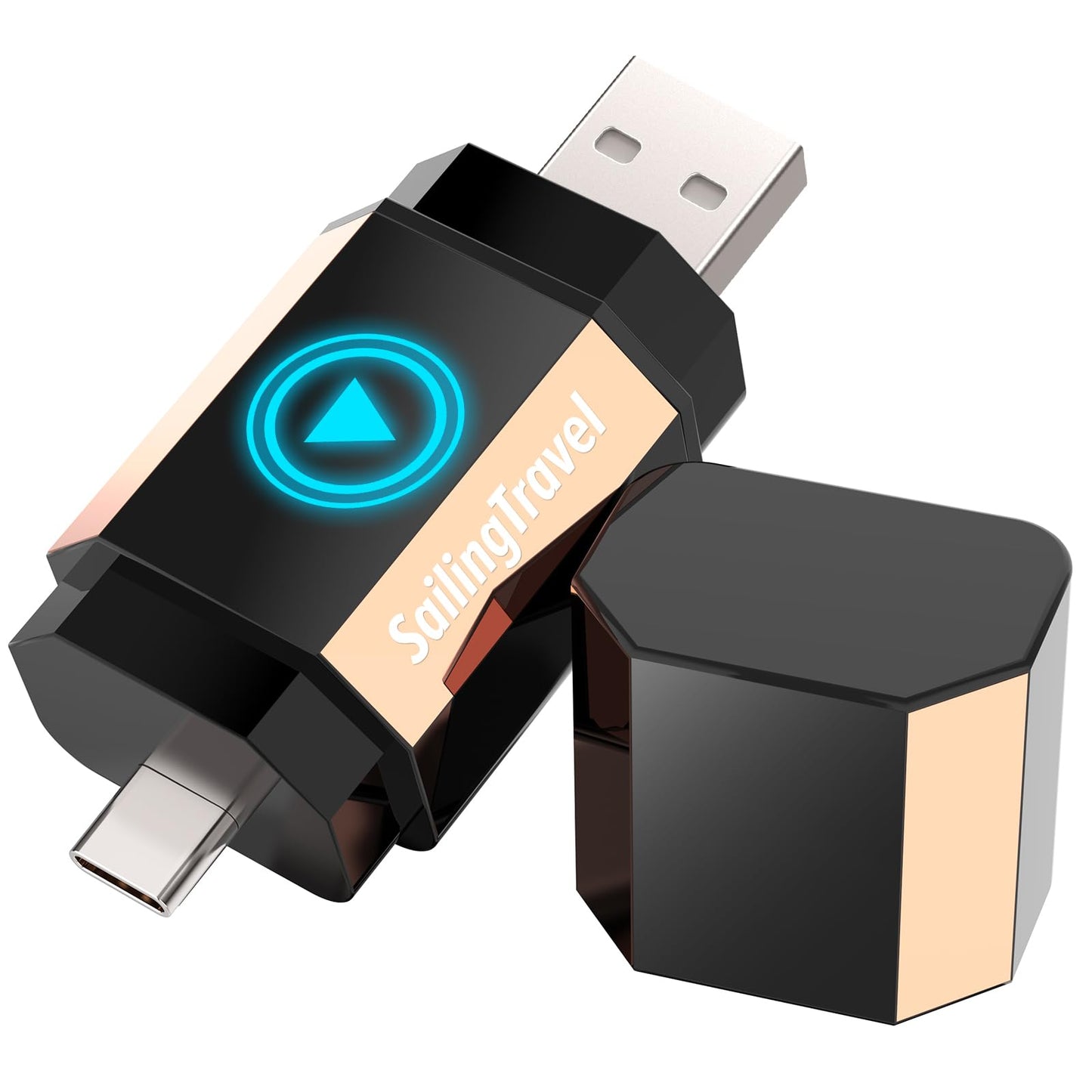 Lipstick Series (Built-in Magnet) Wireless Carplay/Android Auto Adapter for iPhone&Android Phone,Convert Wired to Wireless Dongle Adapter, Mini Size