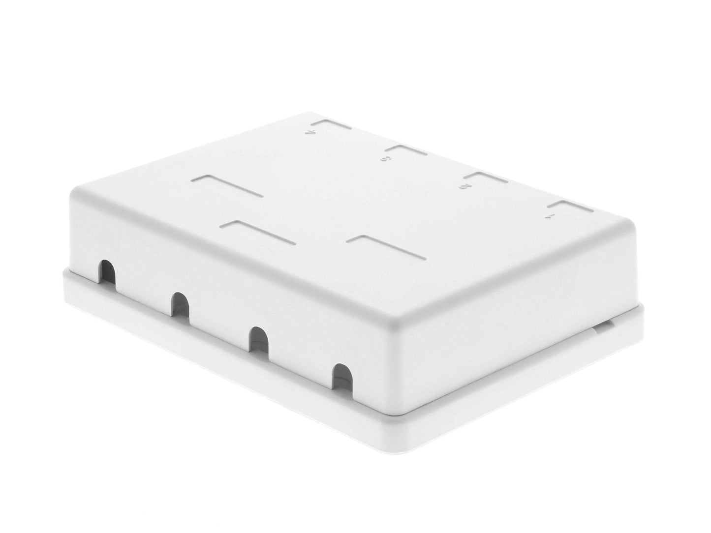 Networx® 4-Port Ethernet Keystone Jack Surface Mount Box, Unloaded, White