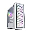FSP CUT593 Series Full Tower Computer Case Dual Tempered Glass Side Panel 140MM ARGB Fan X4 (CUT593P, White)