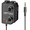 Comica LINKFLEX.AD3 2-Channel XLR/3.5mm/6.35mm Microphone Audio Mixer Preamp with Phantom Power, Real-time Monitoring, Guitar Audio Interface