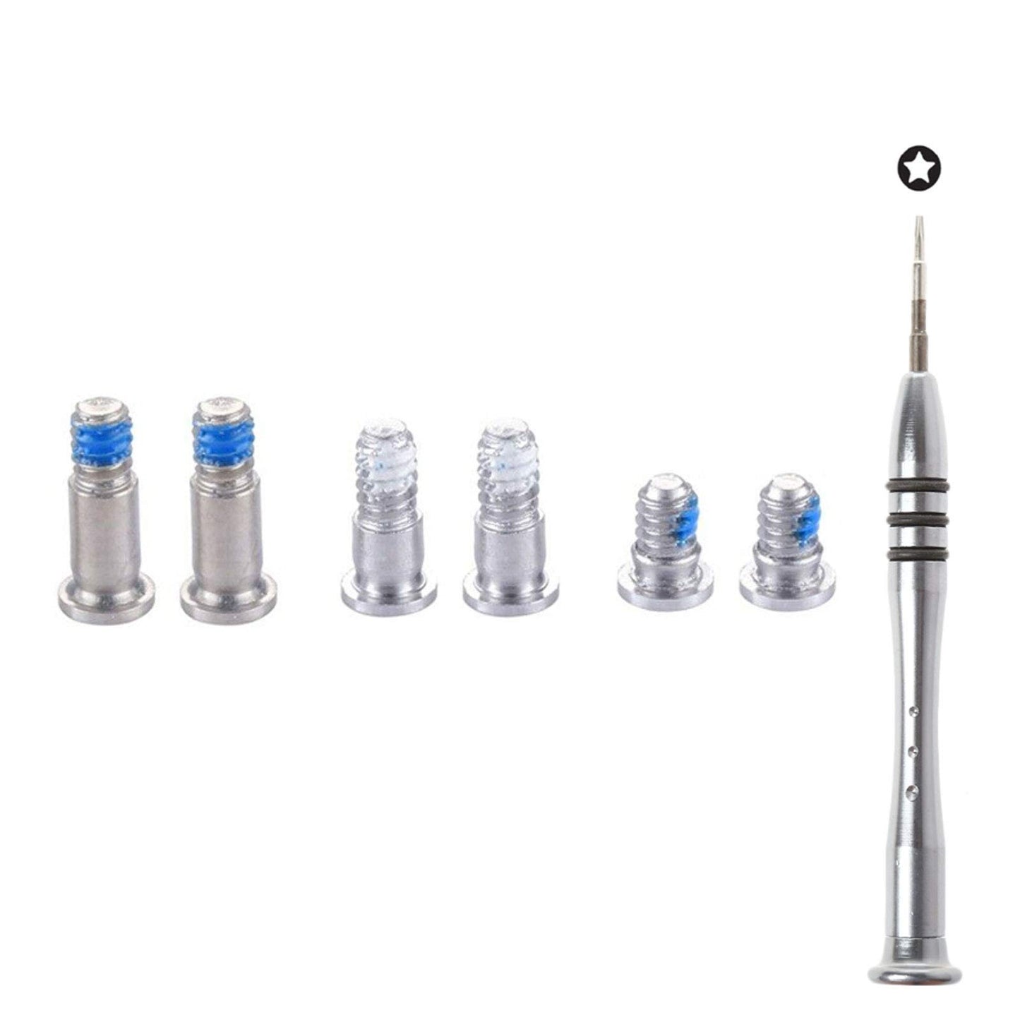 Replacement 6pcs/Set Bottom case Screws + 5 Point Pentalobe Screwdriver for MacBook Pro Retina 13 A1708 EMC 2978 EMC 3164 2016-17, A2159 A2289 EMC
