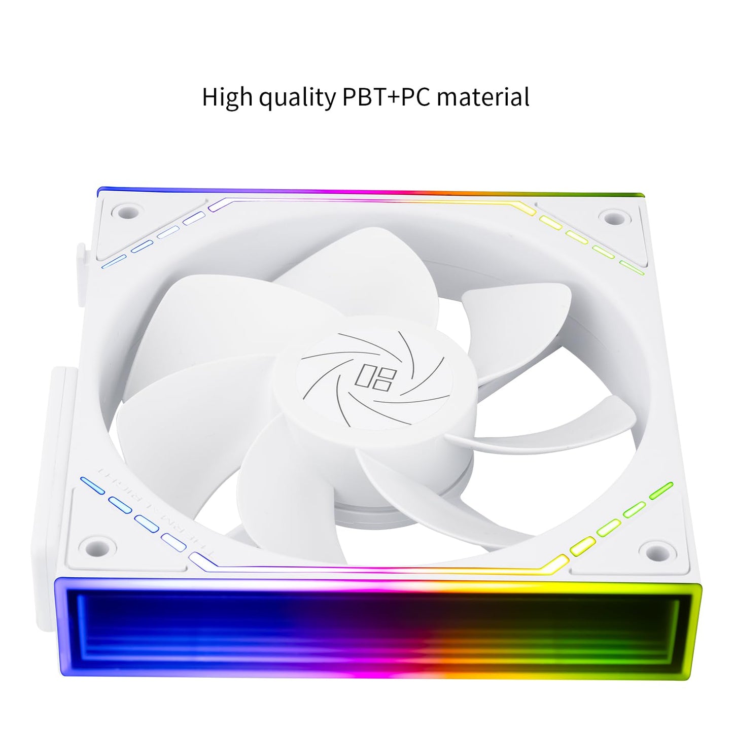 Thermalright TL-M12QRW CPU Fan 120mm Case Cooler, PWM Connector Silent Computer Cooling with S-FDB Bearing,PC Fan with ARGB Mirror Light Effect,Low