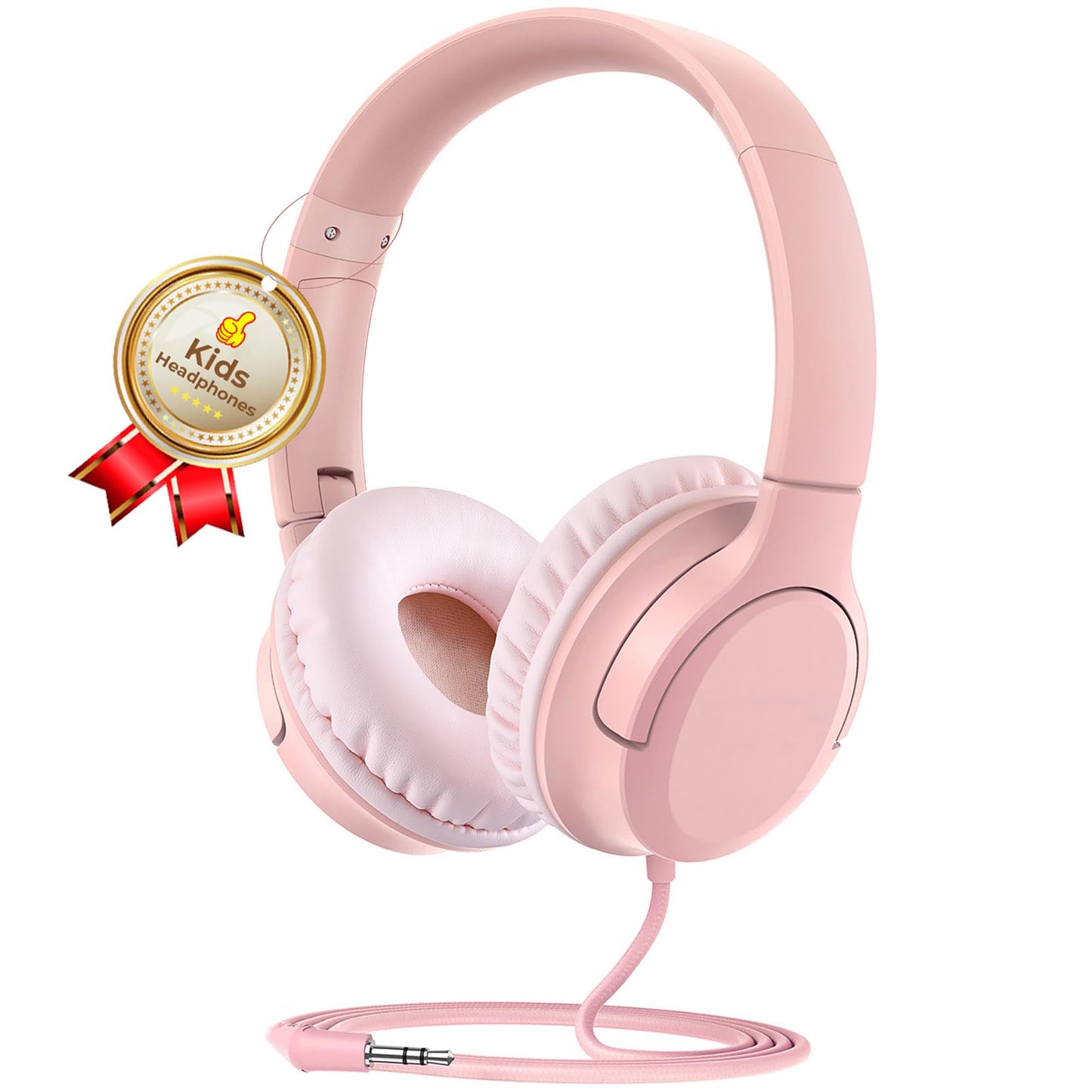 DyBaxa Kids Headphones, Wired Foldable On-Ear Headphones for Kids, Volume Limiter 94dB, Kid Headphones for School Classes Travel, 3.5mm Jack Kids