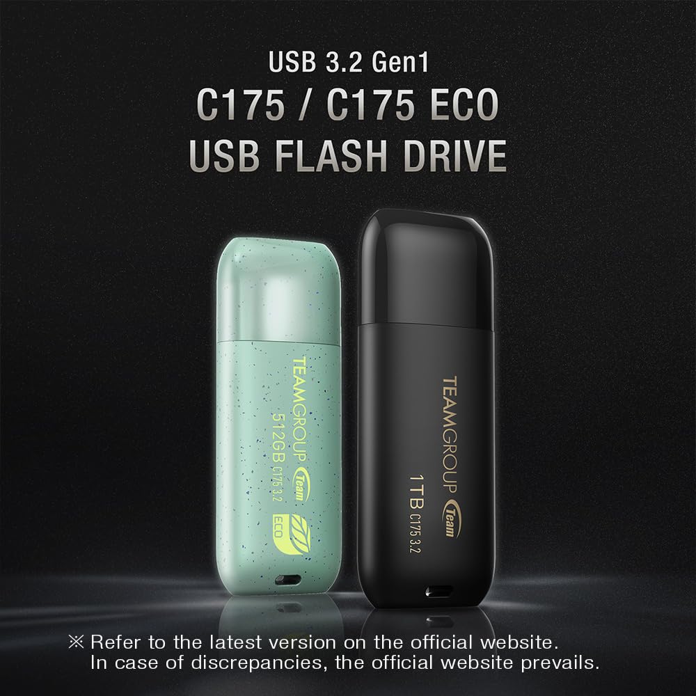TEAMGROUP C175 256GB USB 3.2 Gen 1 (USB 3.1/3.0) Read 100MB/s Flash Thumb Drive,Memory Stick Compatible with Computer/Laptop Matte Black TC1753256GB01