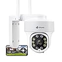 Kittyhok PTZ Security Camera Wireless Outdoor | 2K FHD Wireless Cameras for Home Security with 360 Viewing, Auto Tracking, Spotilght Color Night