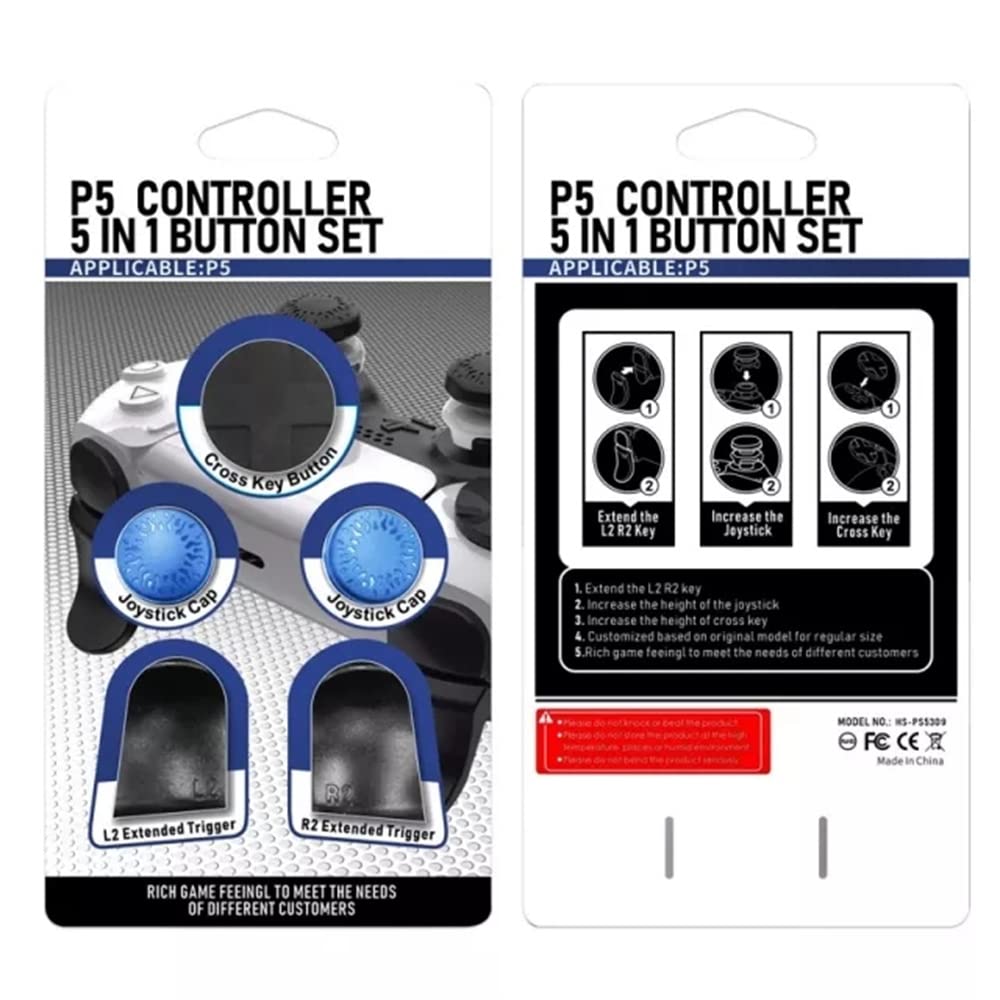 PS5 Pro/PS5/PS5 Slim Controller Increase Button 5 in 1 Set PS5 Pro/PS5/PS5 Slim Game Controller Extension Button PS5 Pro/PS5/PS5 Slim Increase Button