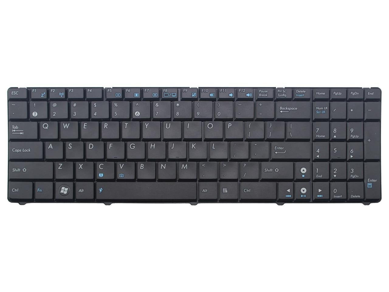 New Laptop Keyboard Replacement for Asus K50 K50A K50C K50I K50AB K50IJ K50AD K50AF P50 P50IJ K51 K51AE K51AB K51AC K51A K51IO, US Layout Black Color