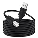 Qxcynsef USB 2.0 Printer Cable 12 FT USB A to USB B Cable for HP, Canon, Epson, Brother, Lexmark Printer, Scanner, Copier, High-Speed Data Sync
