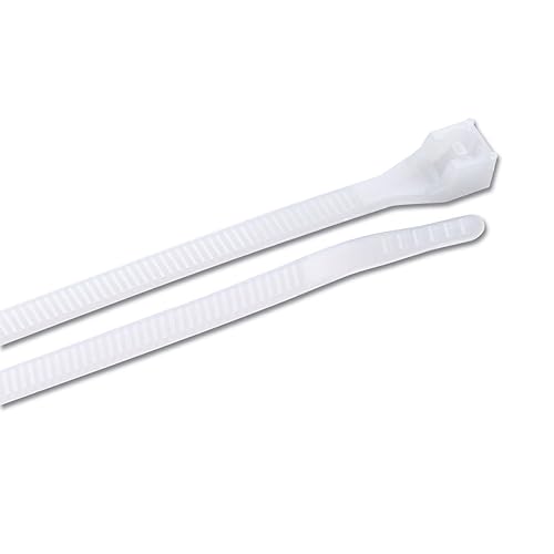 Calterm 73284 DoubleLock Cable Tie, 14 Inch. lbs. Tensile Strength, Wire / Cord Management Industrial and Household Use, Nylon Zip Tie, 100 Pk.
