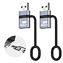 Liaoan Weiyu USB to USB C3.0 Adapter, USB C Female to USB A Plug 5 Gbps Data Transfer (2-Pack), Suitable for Phone 16, 15, 14 Pro Max Pad 10…