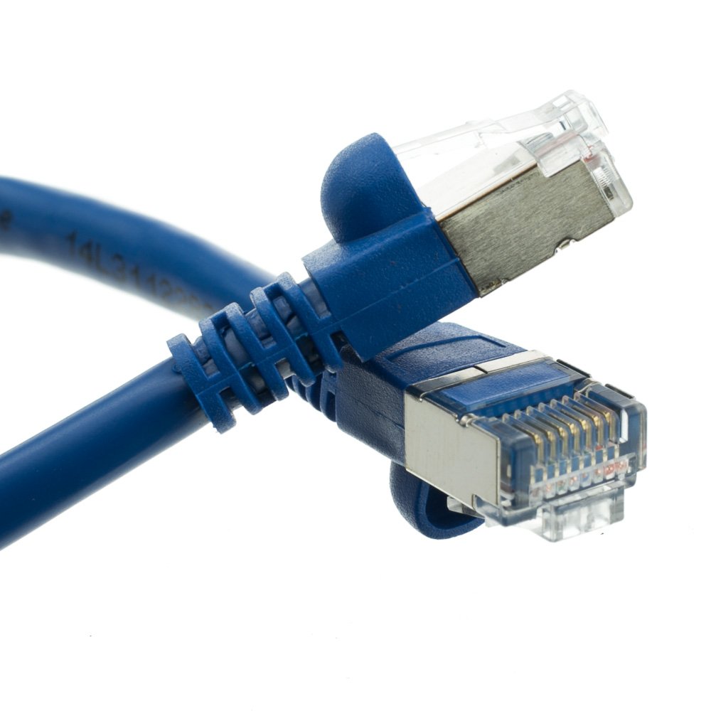 CableWholesale Cat5e F/UTP Shielded Ethernet Cable, Snagless, 50 ft, Blue