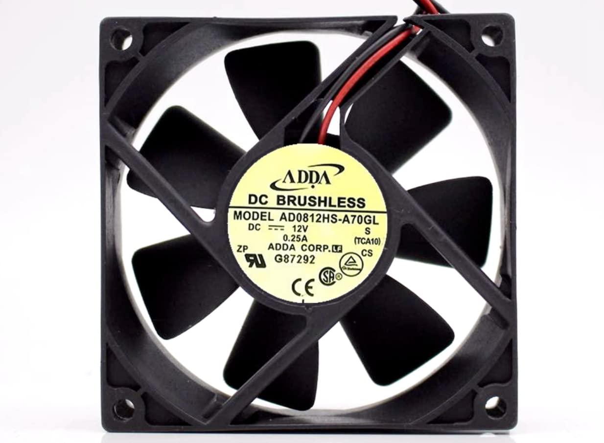 New AD0812HS-A70GL DC12V 0.25A 80×80×25mm 2-Wire Cooling Fan